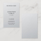 Modern elegant, zilver design vlakbij rendy visitekaartje (Voorkant / Achterkant)