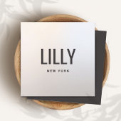 Modern Elegant Zilver Grijs Vierkante Visitekaartje