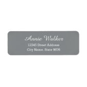 Modern -Elegant zilver- Retouradreslabel Etiket (Voorkant)