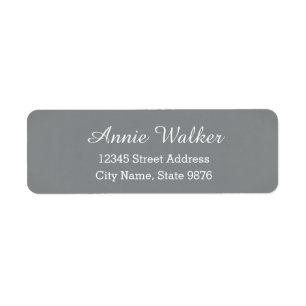 Modern -Elegant zilver- Retouradreslabel Etiket