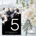 Modern Elegant Zwart Bloemen Bruiloft Kaart<br><div class="desc">Schattige en eenvoudig modern zwart-wit bloem bruiloft ontwerp. Een klassieke maar grillige uitstraling met zwarte, grijze en crèmekleurige bloemen met zwarte lettertypen en moderne letters. Bewerk alle tekst naar uw eigen informatie. Je kunt zelfs de achtergrondkleur veranderen naar alles wat je wilt! Ik heb ook een aantal andere soortgelijke stijlen...</div>