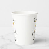 Modern elegant zwart en goud 21ste verjaardagsfees papieren bekers (Rechts)