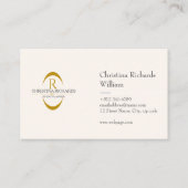 Modern Elegant Zwart en Goud Dank u Kaart Visitekaartje (Achterkant)