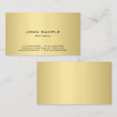 Modern Elegant Zwart en Goud Gewoon Professioneel Visitekaartje (Voorkant / Achterkant)