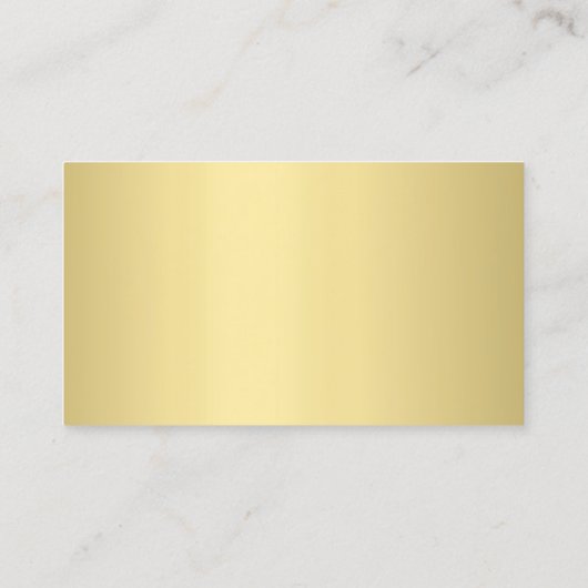 Modern Elegant Zwart en Goud Gewoon Professioneel Visitekaartje (Achterkant)