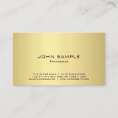 Modern Elegant Zwart en Goud Gewoon Professioneel Visitekaartje (Voorkant)
