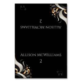 Modern Elegant Zwart en Goud Vlees Icon Kaart