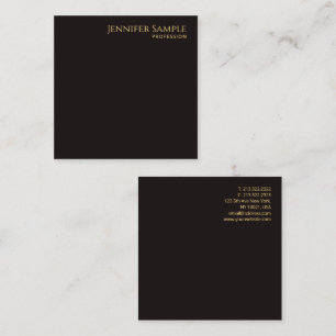 Modern Elegant Zwart Fluweel Custom Professioneel Vierkante Visitekaartje
