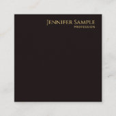 Modern Elegant Zwart Fluweel Custom Professioneel Vierkante Visitekaartje (Voorkant)