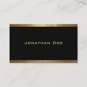 Modern Elegant Zwart Goud Grafisch Ontwerp Sjabloo Visitekaartje