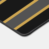 Modern Elegant Zwart Goud Mannelijk Gepersonalisee Bureaumat (Hoek)