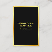 Modern Elegant Zwart Goud Sjabloon Professioneel Visitekaartje (Voorkant)