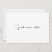 Modern Elegant Zwart Kant Save the Date Kaart (Achterkant)