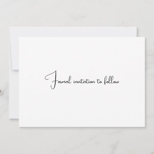 Modern Elegant Zwart Kant Save the Date Kaart (Achterkant)