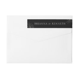 Modern Elegant Zwart met Leaf Wedding