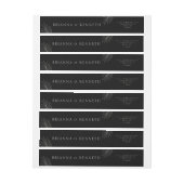 Modern Elegant Zwart met Leaf Wedding (Vel)