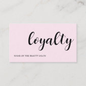 Modern Elegant Zwart Roos Wit Beauty Klantenkaartje (Voorkant)