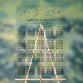 Modern Elegant Zwart Script 20 Tafelzitgrafiek Acryl Bord (Neutraal)