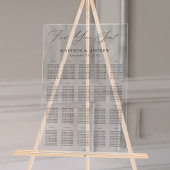 Modern Elegant Zwart Script 20 Tafelzitgrafiek Acryl Bord