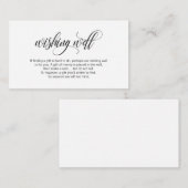 Modern elegant, zwart script, bruiloft wensen goed informatiekaartje (Voorkant / Achterkant)