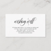 Modern elegant, zwart script, bruiloft wensen goed informatiekaartje (Voorkant)