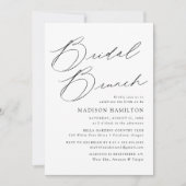 Modern Elegant Zwart Script Vrijgezellenfeest Brun Kaart (Voorkant)