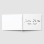 Modern Elegant Zwart Typografie Bruiloft Gastenboek (Volledig)