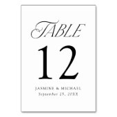 Modern Elegant Zwart Typografie Bruiloft Kaart (Achterkant)