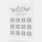 Modern Elegant Zwart Typografie Zitkaart Acryl Bord (Hoek)