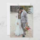 Modern Elegant Zwart-wit 2 foto bruiloft Bedankkaart (Achterkant)