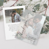 Modern Elegant Zwart-wit 2 foto bruiloft Bedankkaart