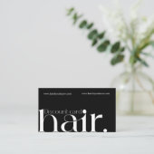 Modern Elegant Zwart Wit Beauty Korting Kaart (Staand voorkant)