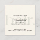 Modern Elegant Zwart Wit Beauty Korting Kaart (Achterkant)