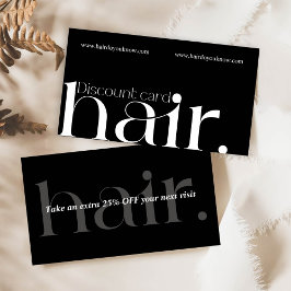 Modern Elegant Zwart Wit Beauty Korting Kaart
