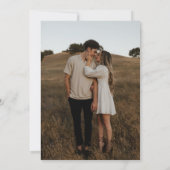 Modern Elegant Zwart-wit bruiloft Kaart (Achterkant)