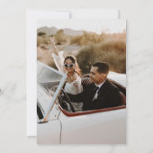 Modern Elegant Zwart-wit bruiloft Kaart (Achterkant)