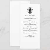 Modern Elegant Zwart Wit Bruiloft Menu (Voorkant / Achterkant)