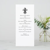 Modern Elegant Zwart Wit Bruiloft Menu (Staand voorkant)