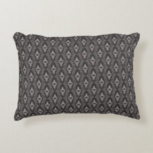 Modern Elegant zwart-wit damast patroon Accent Kussen