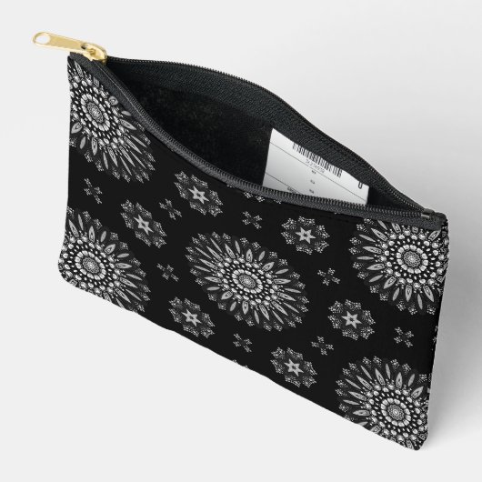 Modern Elegant Zwart & Wit Dot Art Patroon Etui (Open)