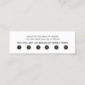 Modern Elegant Zwart Wit Faux Goud Hart Klantenkaartje (Achterkant)