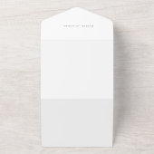 Modern & Elegant Zwart & Wit Fotobruiloft All In One Uitnodiging (Buitenkant)