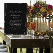 Modern & Elegant Zwart & Wit Geometrische bruiloft Kaart