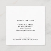 Modern Elegant Zwart Wit Goud Schoonheid Coupon (Achterkant)