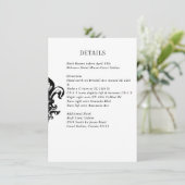 Modern Elegant Zwart Wit Huwelijkssluiting Kaart (Staand voorkant)