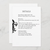 Modern Elegant Zwart Wit Huwelijkssluiting Kaart (Voorkant / Achterkant)