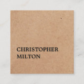 Modern Elegant Zwart Wit Kartonnen Consultant Vierkante Visitekaartje (Voorkant)