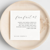 Modern Elegant Zwart & Wit Leuk Fact # 2 Bruiloft Servet