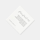 Modern Elegant Zwart & Wit Leuk Fact # 2 Bruiloft Servet (Hoek)