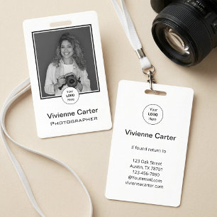 Modern Elegant Zwart Wit Logo Foto Fotograaf Badge